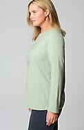 pure jill long-sleeve shirttail tee