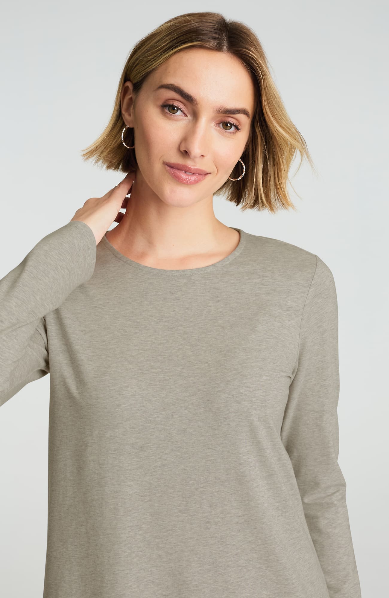 Jjill J.jill Pure Jill Long-sleeve Shirttail Tee