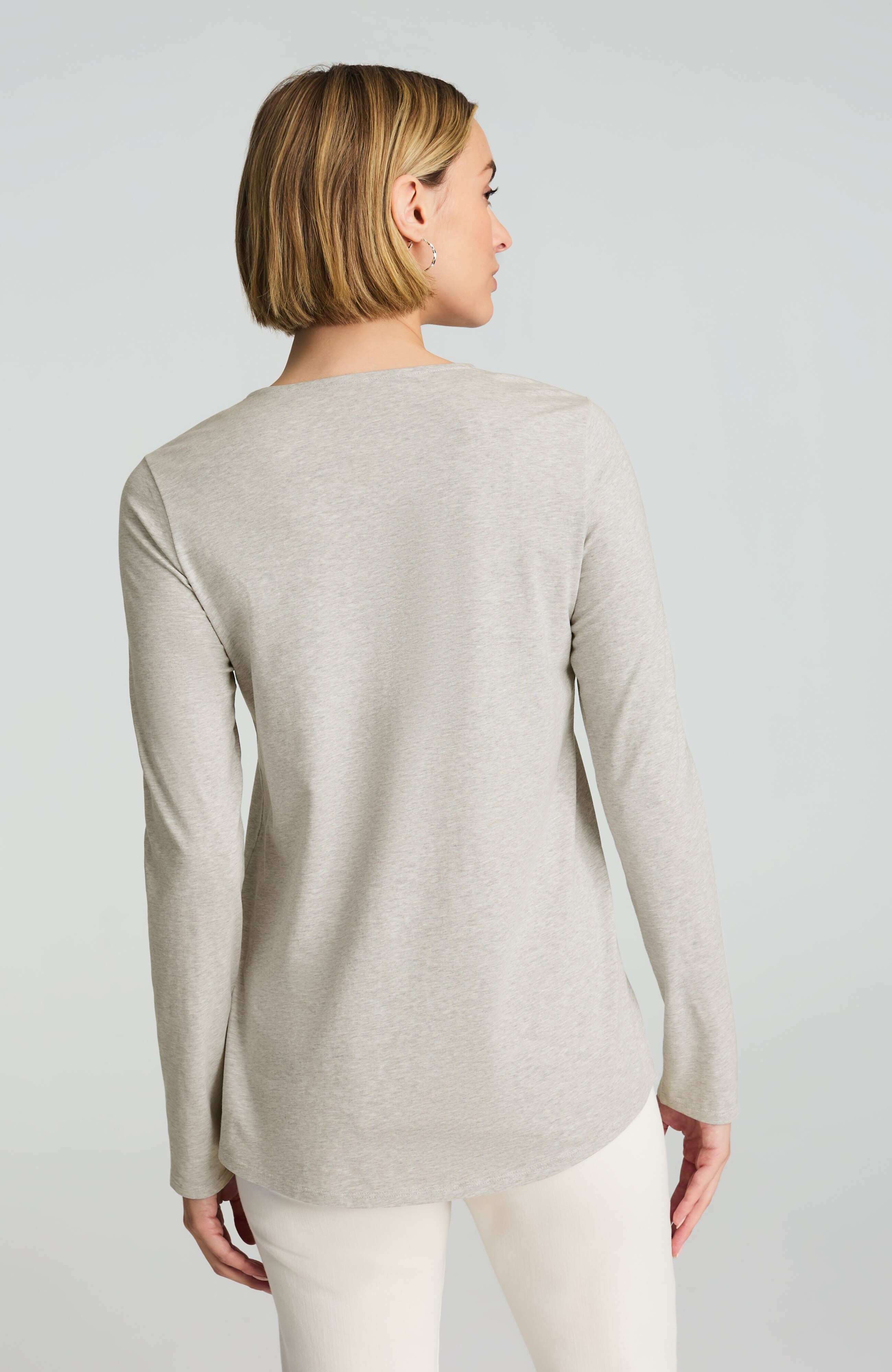 Pure Jill Long-Sleeve Shirttail Tee | JJill