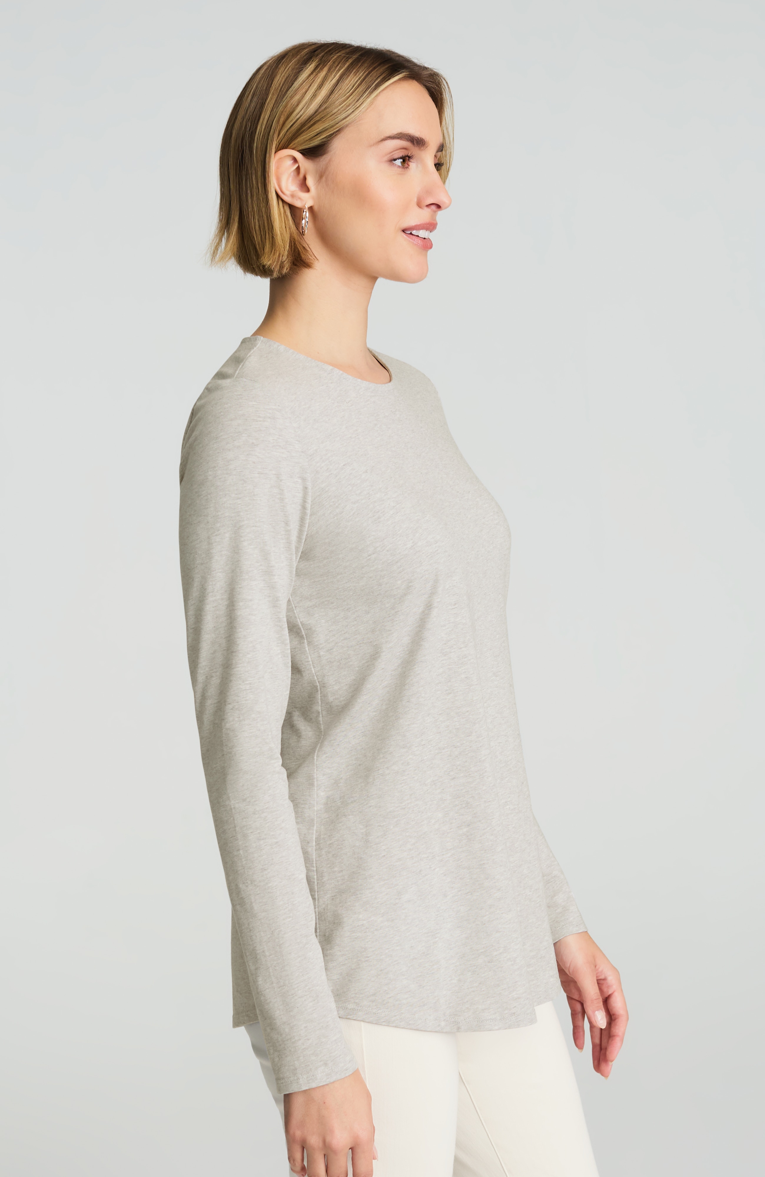 Pure Jill Long-Sleeve Shirttail Tee | JJill