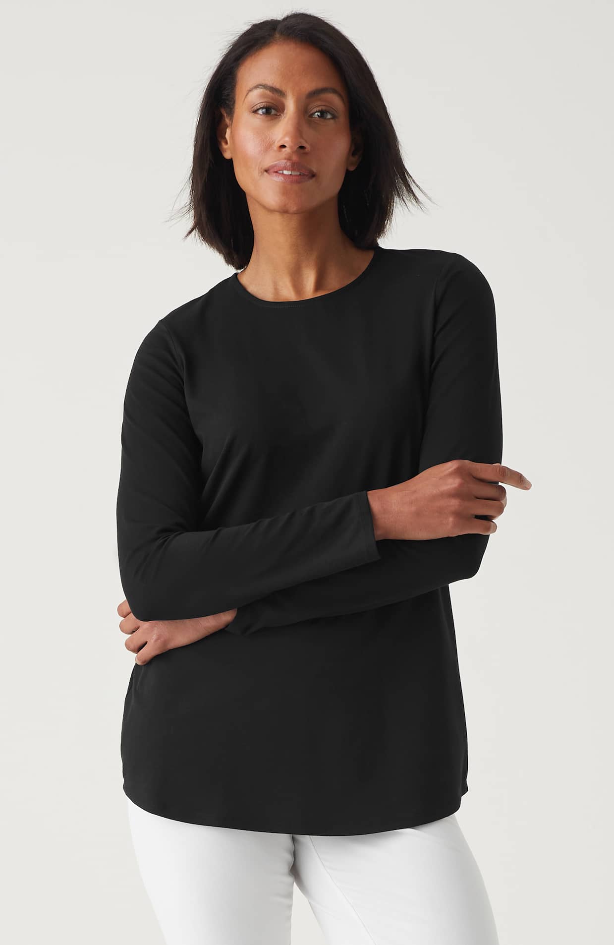 Pure Jill LongSleeve Shirttail Tee JJill