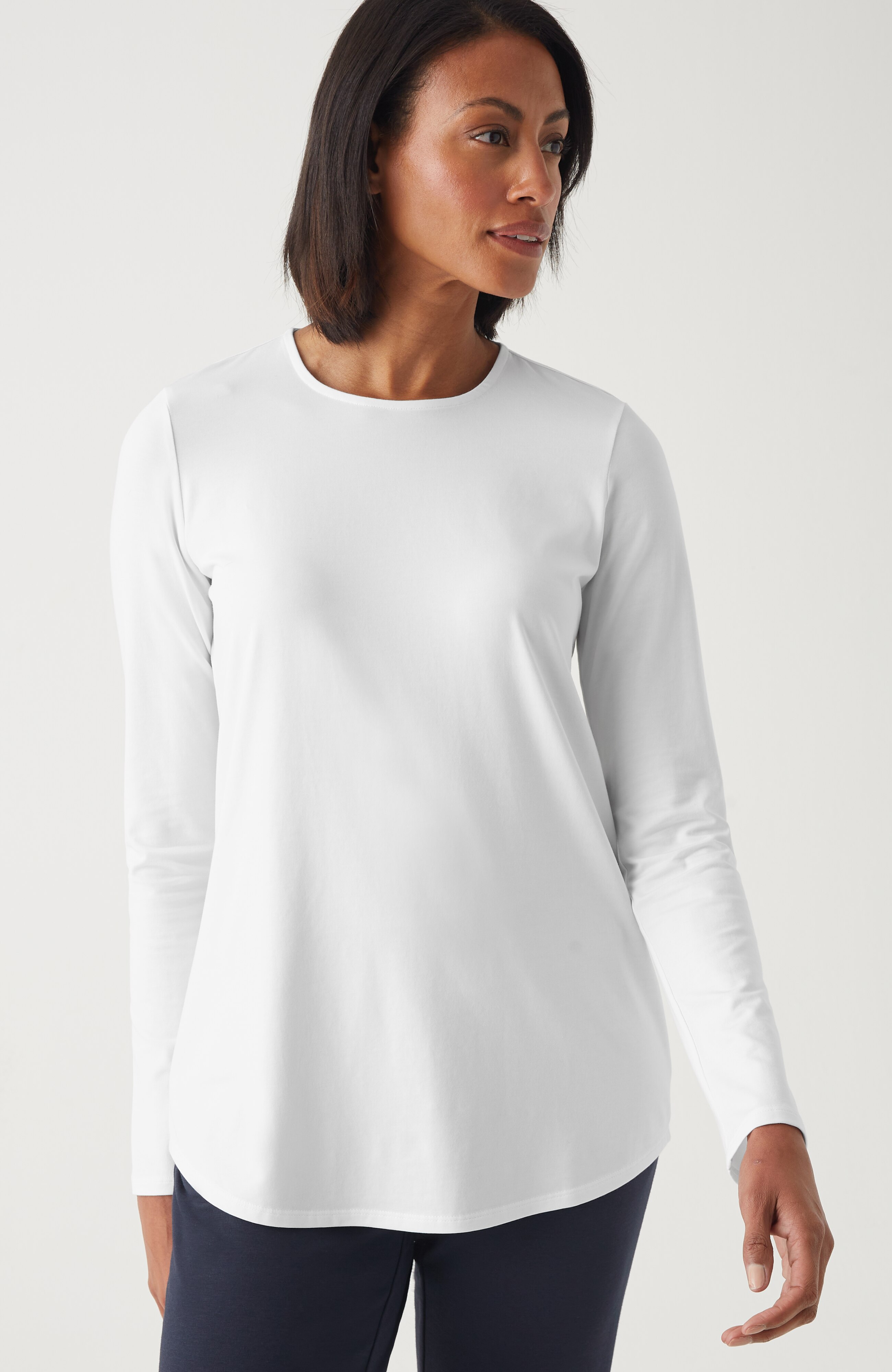 Pure Jill LongSleeve Shirttail Tee JJill