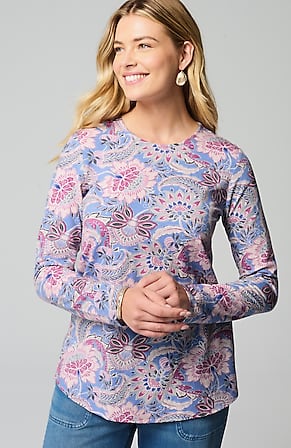 Image for Pure Jill Long-Sleeve Shirttail Tee