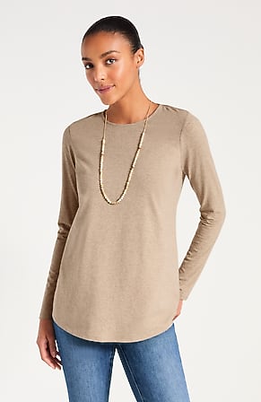 Image for Pure Jill Long-Sleeve Shirttail Tee
