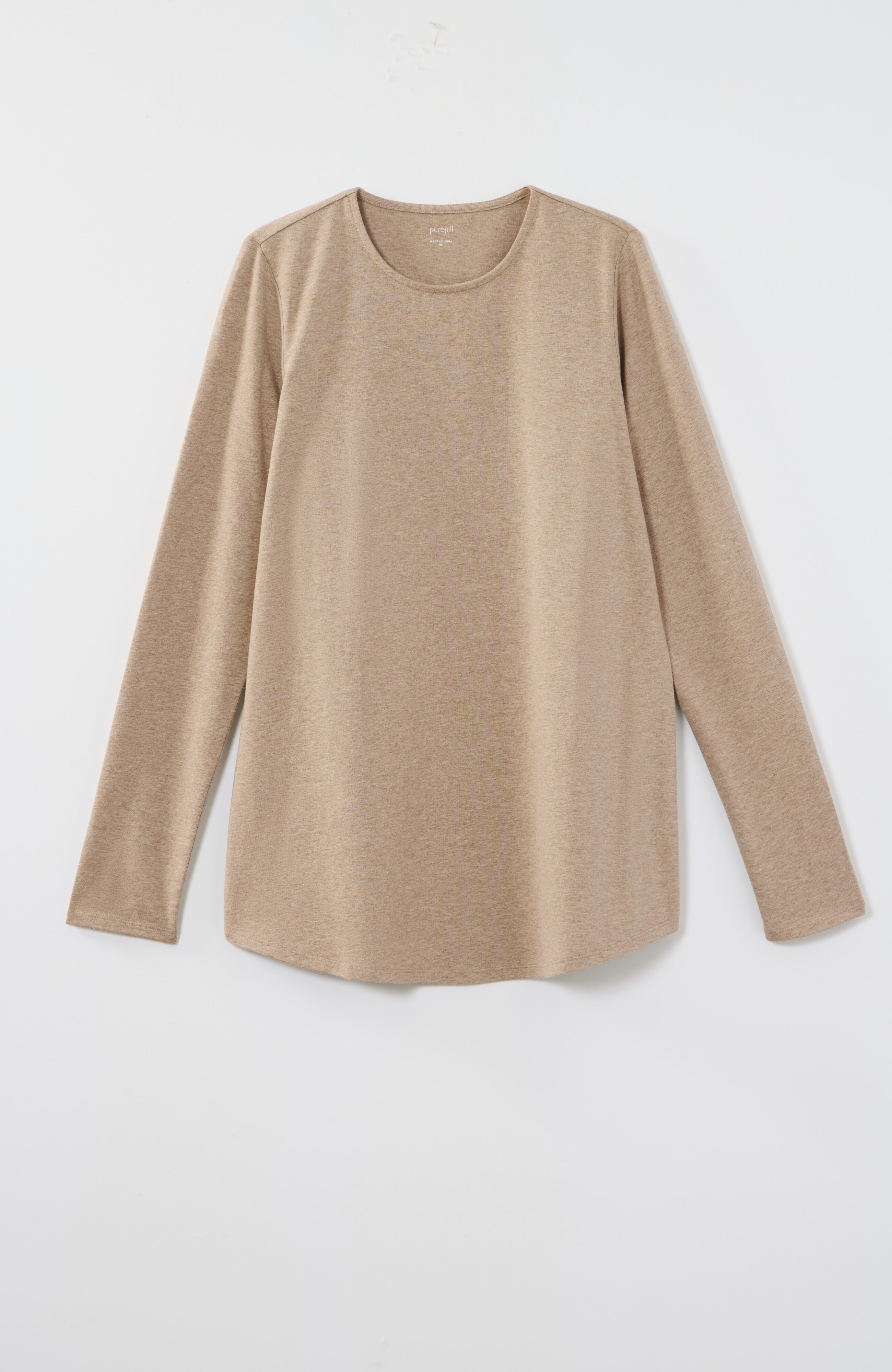 Pure Jill Long-Sleeve Shirttail Tee | JJill