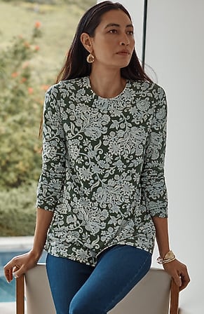 Image for Pure Jill Long-Sleeve Shirttail Tee