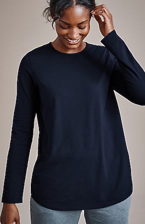 Image for Pure Jill Long-Sleeve Shirttail Tee
