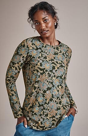 Image for Pure Jill Long-Sleeve Shirttail Tee