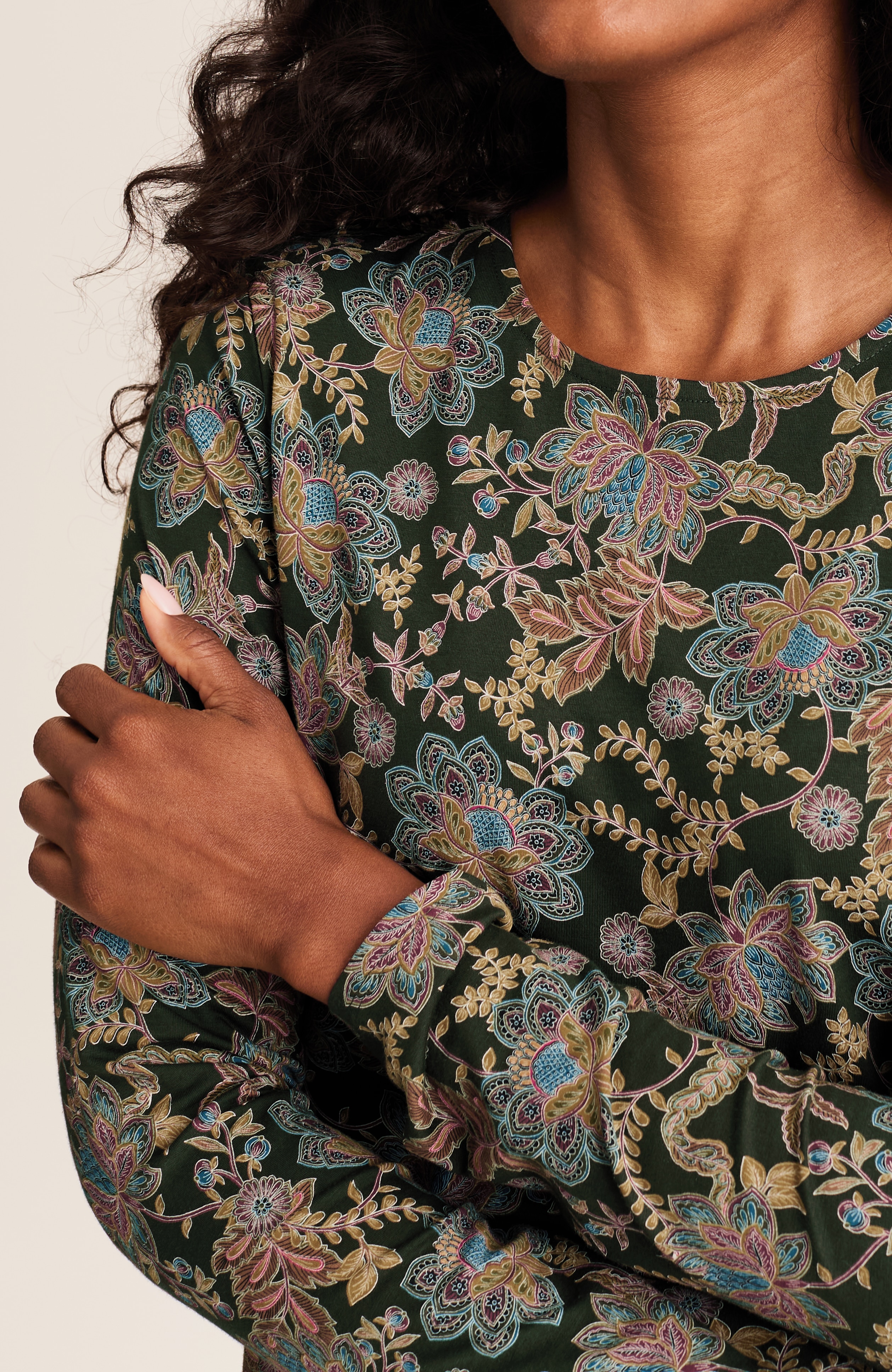 Pure Jill Long-Sleeve Shirttail Tee | JJill