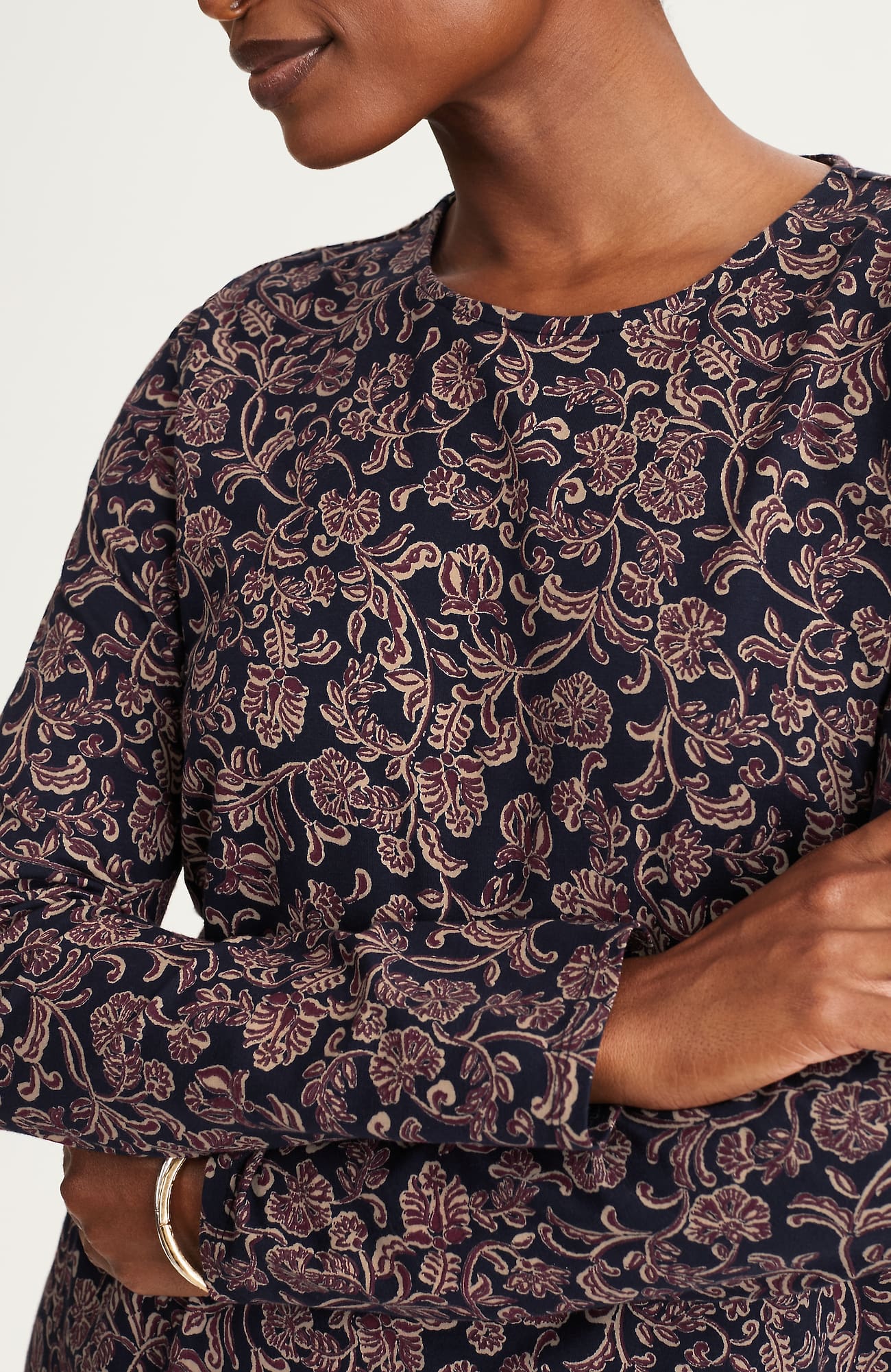 Jjill J.jill Pure Jill Long-sleeve Shirttail Tee