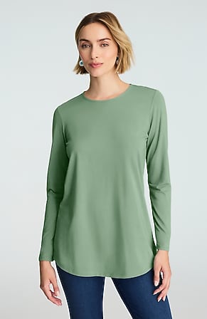 Image for Pure Jill Long-Sleeve Shirttail Tee