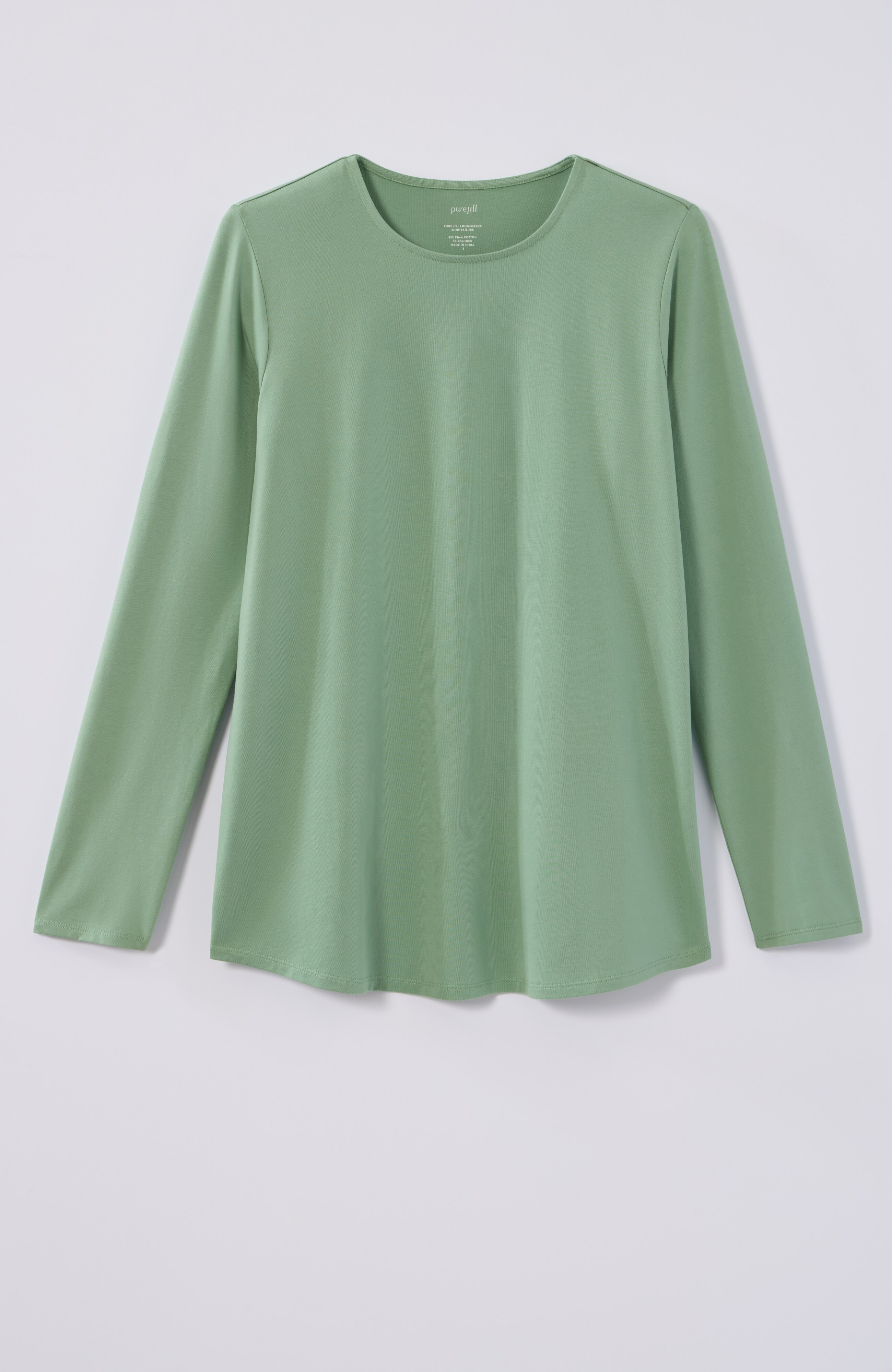 Pure Jill Long-Sleeve Shirttail Tee | JJill