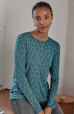 Image for Pure Jill Long-Sleeve Shirttail Tee