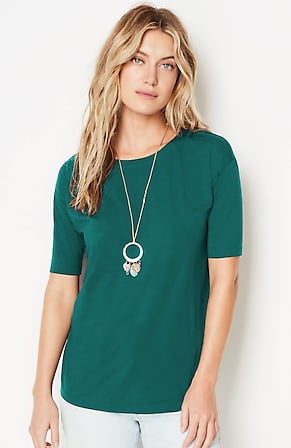 Image for Luxe Supima® Elbow-Sleeve Tee