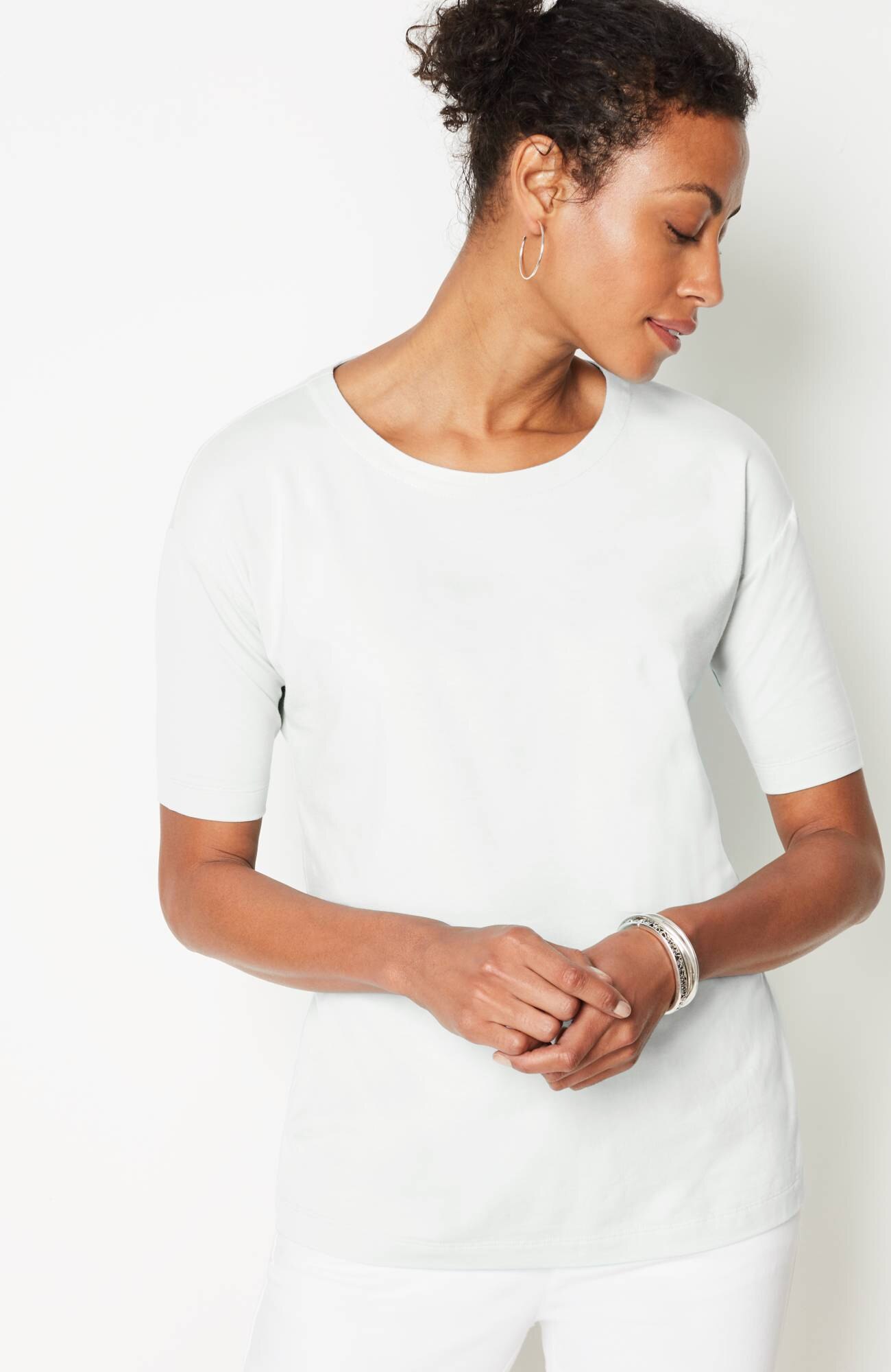 j jill luxe supima short sleeve tee