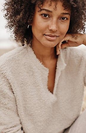 Image for Pure Jill Soft & Cozy Henley Sweater