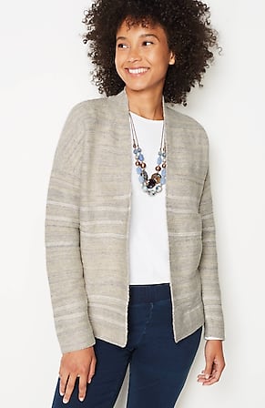 Image for Pure Jill Textured Open-Front Cardi