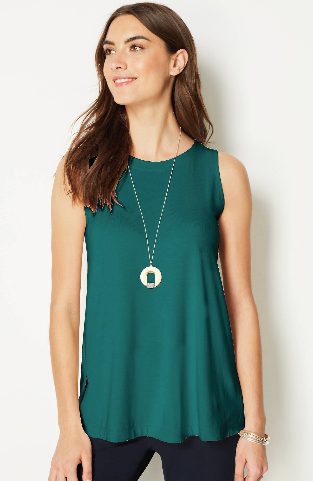 Jjill J.jill Wearever Layering Tank In Teal