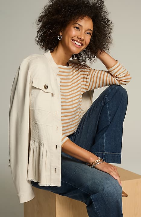 relaxed boat-neck tee