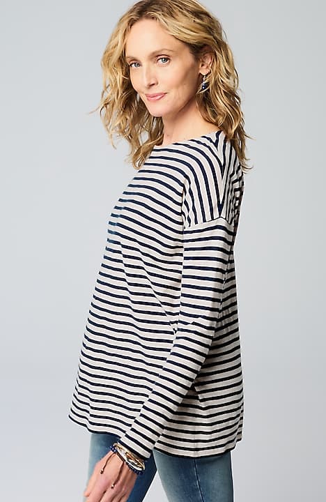 relaxed boat-neck tee