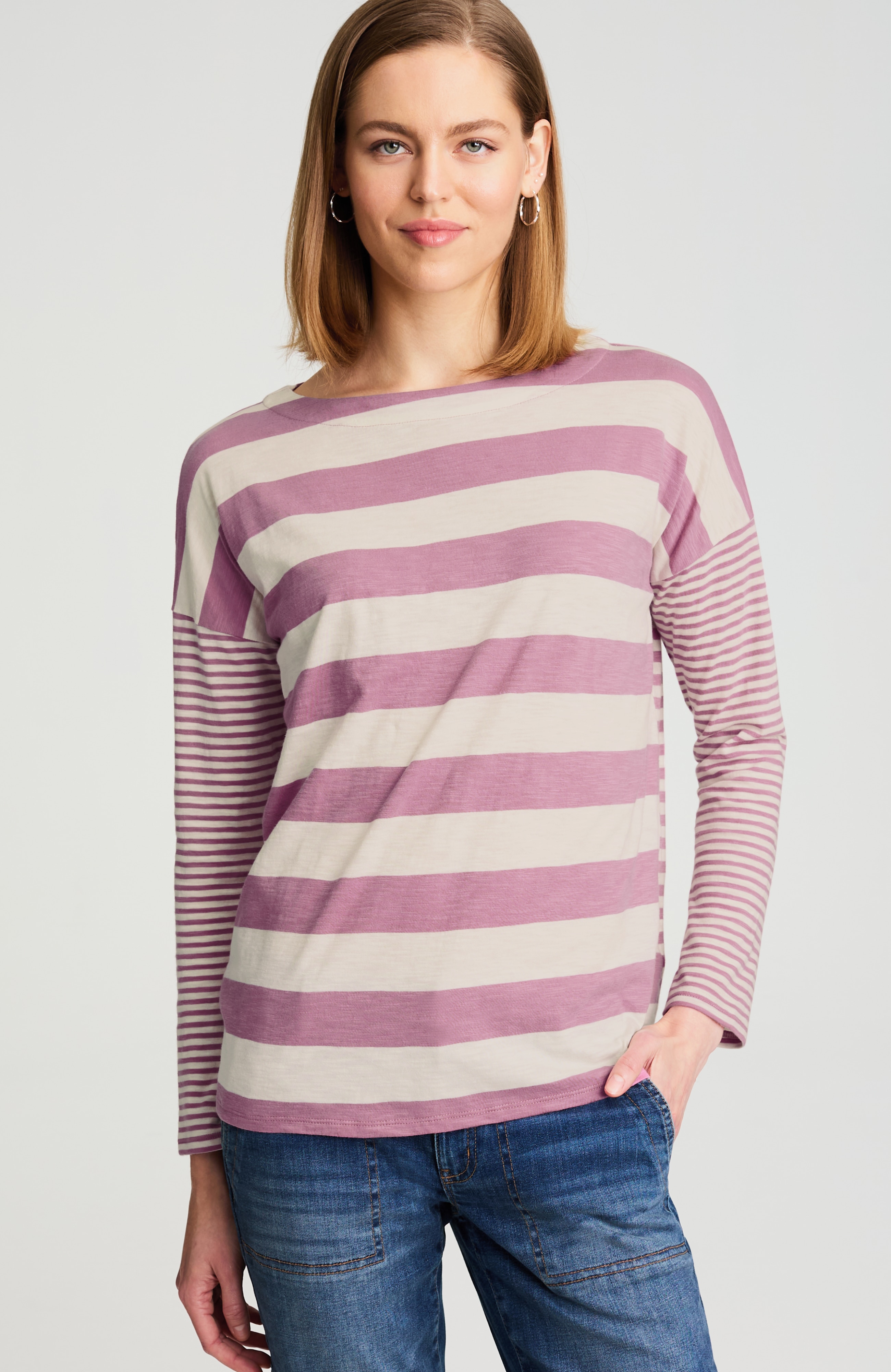 relaxed boat-neck tee