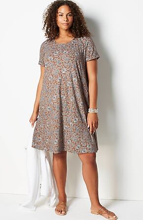 Image for Seamed A-Line T-Shirt Dress