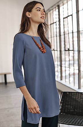 Image for Wearever Easy-Care Woven Boat-Neck Tunic