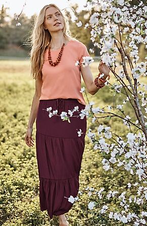 Image for Tiered Maxi Skirt