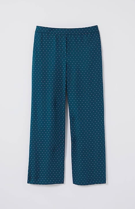 wearever easy-care woven wide-leg crops