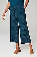 wearever easy-care woven wide-leg crops
