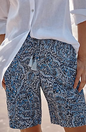 Image for Tasseled-Drawstring Pull-On Shorts