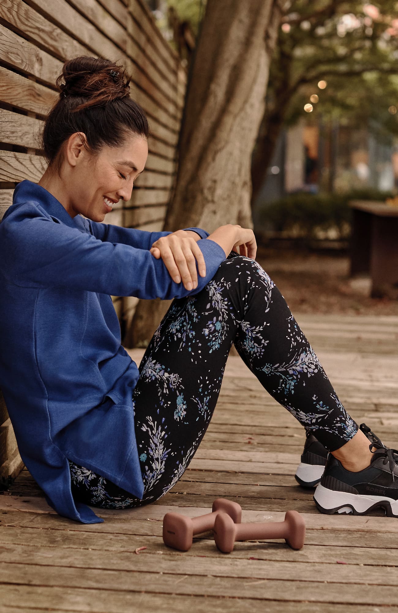 Jjill J.jill Fit Breathe Cotton Leggings In Black Frosted Sprigs