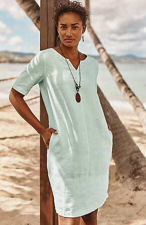 Image for Pure Jill Coastline Garment-Dyed Linen Dress
