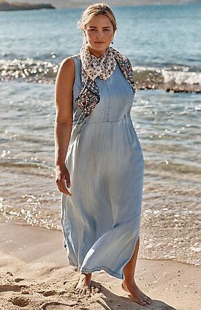 Image for Tencel™ Lyocell Seamed Maxi Dress