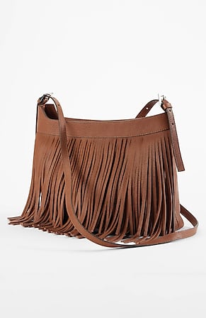 Image for Fringed Leather Cross-Body Bag