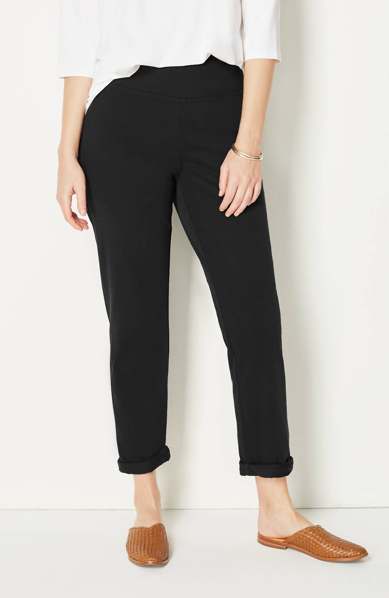 Jjill J.jill Wearever Smooth-fit Knit Jeans In Black