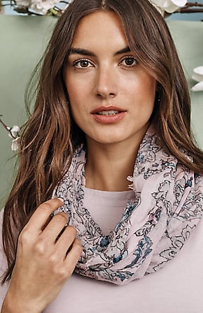 Image for Watercolor Paisley Infinity Scarf