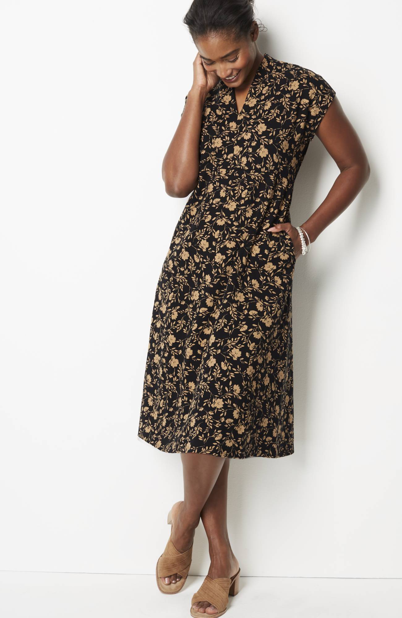 Wearever DoubleFace Jersey Fit & Flare Dress JJill