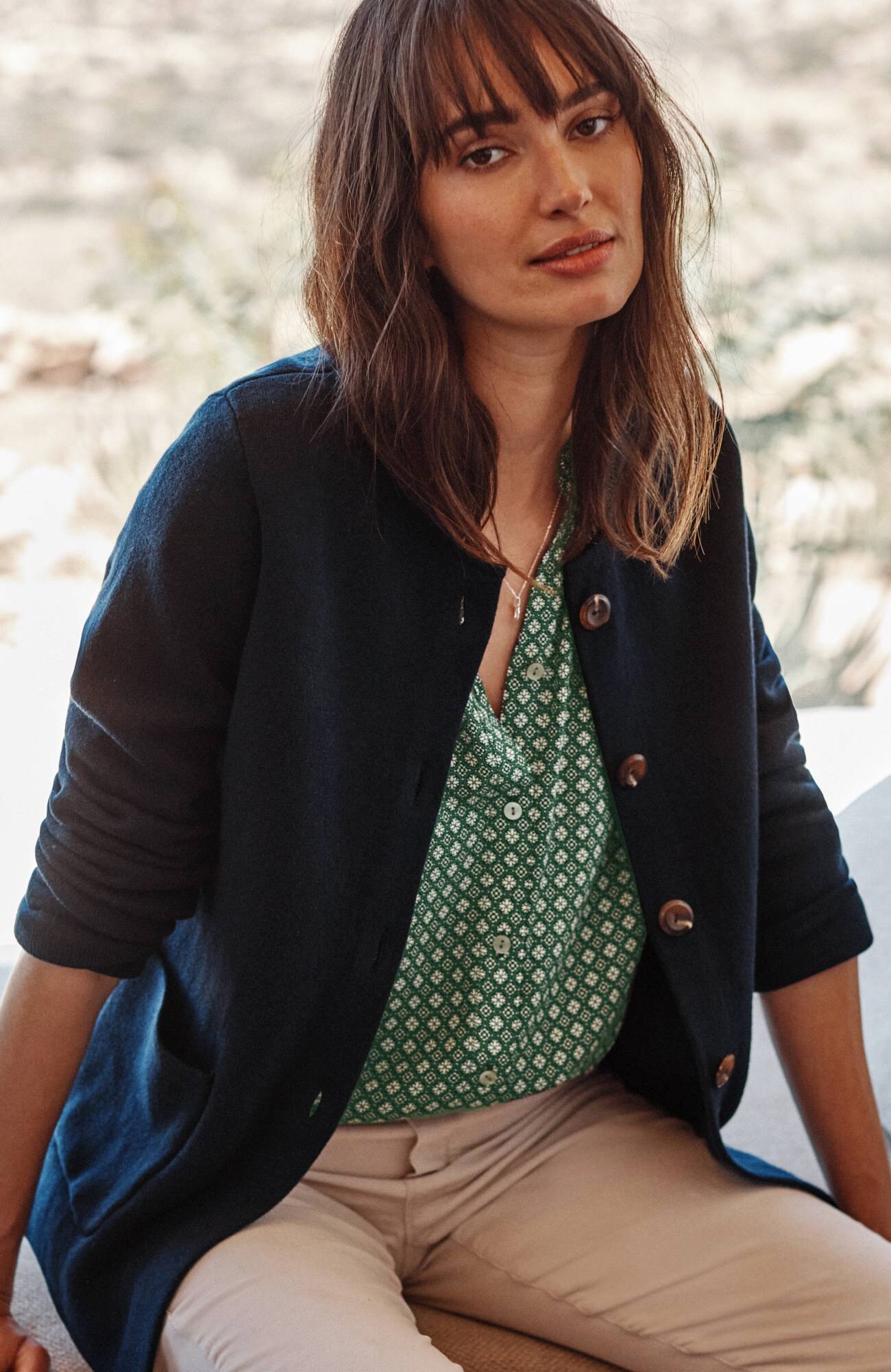 Patch-Pocket Sweater Jacket | JJill