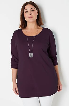 Image for Simply Supima® Scoop-Neck Tunic