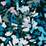 navy blue painterly ditsy