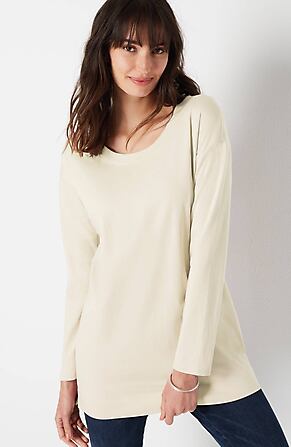 Image for Simply Supima® Scoop-Neck Tunic