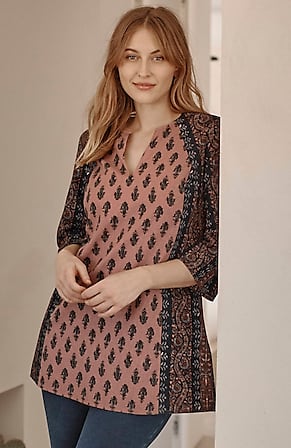 Image for Pure Jill Folkloric Stamped Tunic