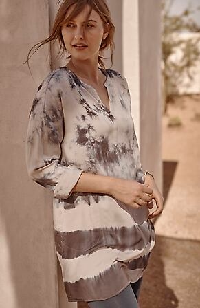 Image for Pure Jill Mixed-Tie-Dye Long Tunic