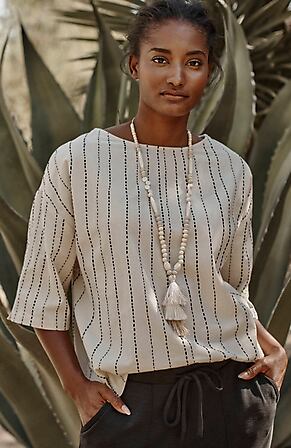 Image for Pure Jill Hand-Stitched Kantha Kimono Top