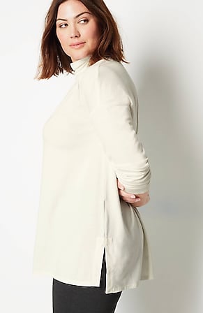 Image for Luxe Supima® High-Low Turtleneck Tunic