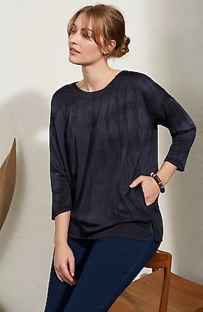 Image for Pure Jill Satin Elegance Tie-Dyed Top