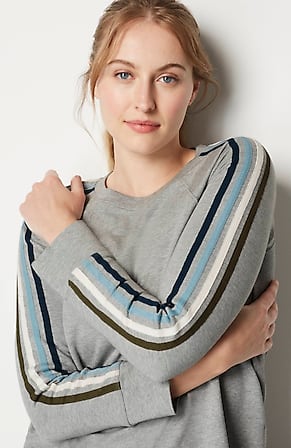 Image for Fit Contrast-Stripe Sweatshirt