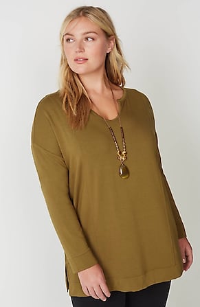 Image for Pure Jill Tranquility Fleece Scoop-Neck Tunic