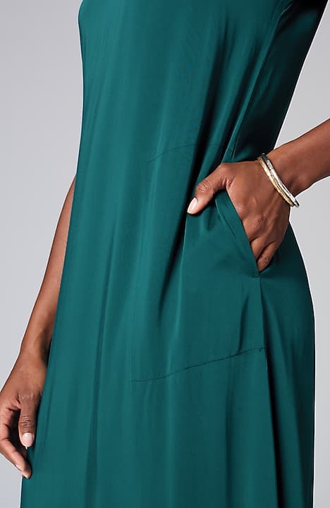 pure jill ecovero™ satin maxi dress